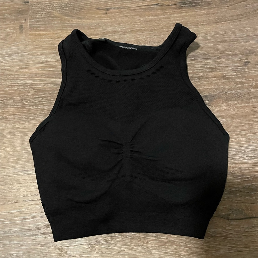 Gymshark Flawless Knit Sports Bra in Black